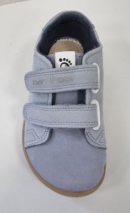 Celoroční boty Bar3foot Cross nubuck - šedomodré shora