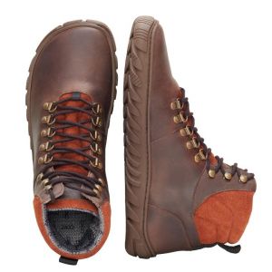 Kožené boty ZAQQ Walq brown waterproof shora a bok