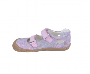 Barefoot sandálky Koel4kids - Dalila fantasy lavandel flower bok