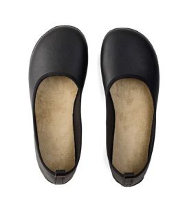 Barefoot Balerínky Ahinsa shoes Ananda černé - úzké bosá