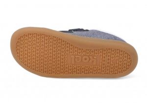 Barefoot plátěné tenisky Koel4kids - Bri medium vegan blue podrážka