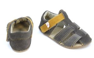 Ef barefoot sandálky - grey/brown zezadu