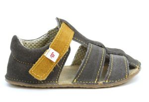 Ef barefoot sandálky - grey/brown