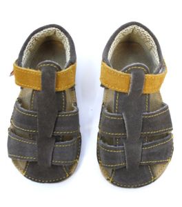 Ef barefoot sandálky - grey/brown shora
