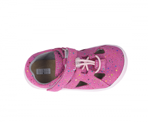 Jonap barefoot sandále B9S růžové bubliny Slim shora