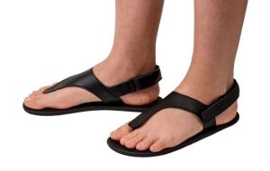 Pánské barefoot sandále Ahinsa shoes Simple černé xWide na noze