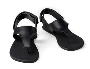 Pánské barefoot sandále Ahinsa shoes Simple černé xWide zepředu