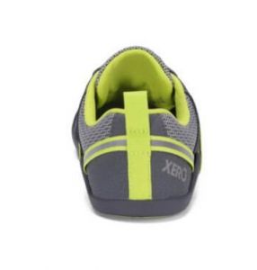Dětské barefoot tenisky Xero shoes Prio gray/lime zezadu