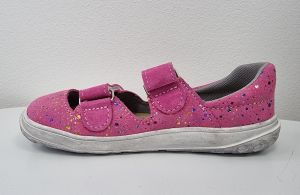 Jonap barefoot sandálky B21 růžové bubliny bok