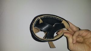 Barefoot kožené sandále černé - normální šíře (podrážka 4 mm) ohebnost