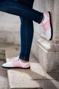 Barefoot Ahinsa shoes Bílo růžová společenská bosá