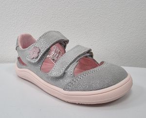 Baby bare shoes Febo Joy grey/pink
