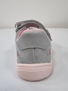 Baby bare shoes Febo Joy grey/pink zezadu