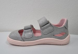 Baby bare shoes Febo Joy grey/pink bok