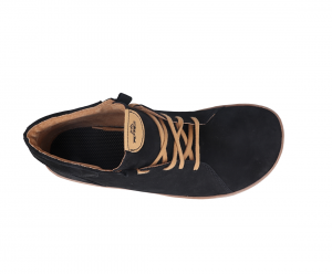 Barefoot kožené boty Pegres BF80 - černé - světlá podrážka shora