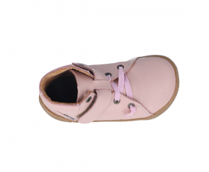 Barefoot kožené boty Pegres SBF62 - růžové shora