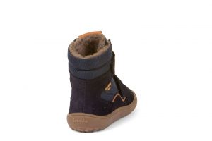 Froddo barefoot zimní vysoké boty s membránou - blue zezadu