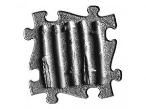 Podlaha MUFFIK puzzle větvičky tvrdé šedé shora