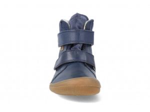 Barefoot zimní boty Koel4kids - Emil - Tex wool blue zepředu