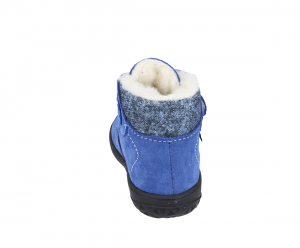 Jonap zimní barefoot boty B5S modré - vlna zezadu