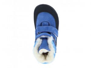 Jonap zimní barefoot boty Jerry světle modré vločka - vlna shora