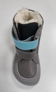 Zimní boty Baby bare Febo winter - grey/tyrkys asfaltico shora