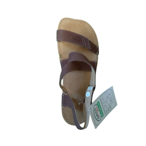 Barefoot kožené sandále čokoládové BF B107 -66