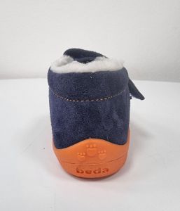  Beda Barefoot Blue mandarine - zimní boty s membránou zezadu
