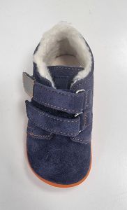  Beda Barefoot Blue mandarine - zimní boty s membránou shora