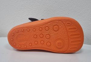  Beda Barefoot Blue mandarine - zimní boty s membránou podrážka