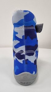 Beda Barefoot - vysoké zimní boty s membránou military blue zezadu