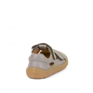 Barefoot sandále Froddo 2 suché zipy - light grey zezadu