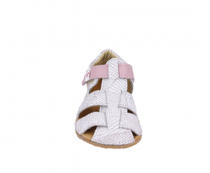 Ef barefoot sandálky - Sam pink/ white zepředu