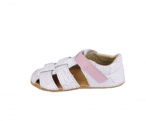 Ef barefoot sandálky - Sam pink/ white bok