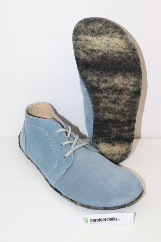 Barefoot Lenka Barefoot kotníčkové kožené boty - modré Be Lenka bosá