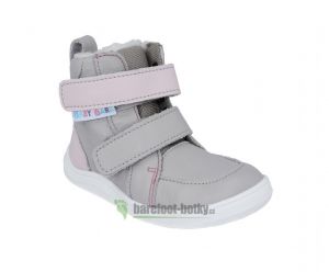 Baby bare shoes Febo Grey/pink