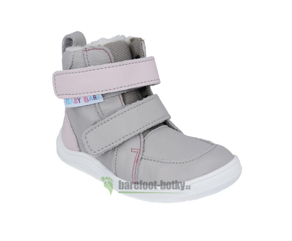 Baby bare shoes Febo Grey/pink