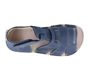 Barefoot Ortoplus barefoot sandálky D200 modré OKBARE bosá